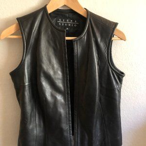 Black Leather Vest